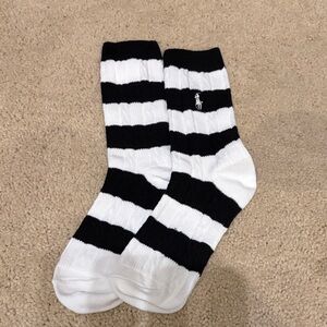 Polo Ralph Lauren Classic Striped Black and White Socks